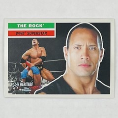 The Rock Dwayne Johnson 2006 Topps WWE Heritage Chrome #10 1956 Topps Design