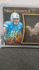 2014 Panini Black Gold Team Symbols Eric Ebron Rc /25 No.Rts-13 Lions