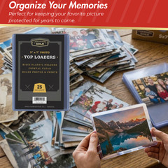 100ct Cardboard Gold 5×7 Top Loaders for Postcards/Photos – Clear Rigid PVC