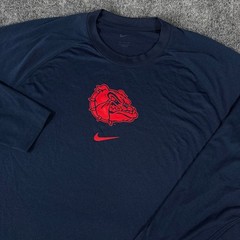 Gonzaga University Bulldogs Men&rsquo;s Nike Dri-Fit Size 2XL LS T-Shirt Navy Red
