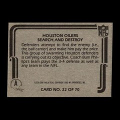 NFL TEAM 1980 Fleer Houston Oilers #22 R325G 61