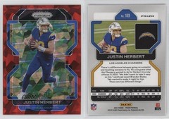 2021 Panini Prizm Red Ice Prizm Justin Herbert #169 1ht8
