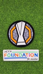 NEW 2024-2025 UEFA EUROPA LEAGUE BADGE UEFA FOUNDATION PATCH SLEEVE SET IRON ON