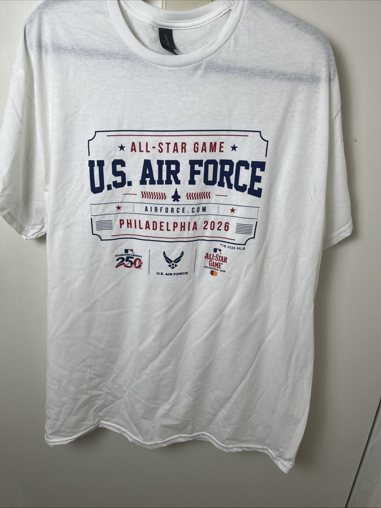 2026 MLB All-Star Game US Air Force WHITE T-SHIRT Philadelphia Adult XL NEW