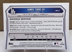 Topps 2026 Bowman Draft James Tibbs III Chrome Prospect Auto CPA-JT Giants