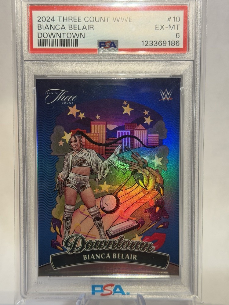 Panini 2024 Three Count WWE Downtown Bianca Belair #10 PSA 6