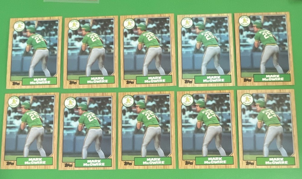 Topps 1987 Mark McGwire 10 count Rookie lot NM-MT 🔥🔥