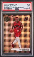 2023 Donruss Elite Pascal Siakam Hyper Gold International #&rsquo;d 3/10 PSA 9 *Pop 1