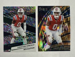 Christian Gonzalez /699 + /899-25’ Panini Revolution #155 + BRONZE #280-Patriots