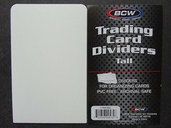 1 Loose Single BCW Tall Trading Card Dividers for Storage Boxes