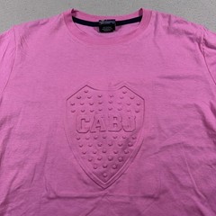 Boca Juniors Shirt Mens Large Pink Soccer Football CABJ Crest Tee Futbol
