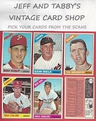 1966 TOPPS BASEBALL # 1 TO # 183 / SEE DROP DOWN MENU FOR CARD YOU WILL RECEIVE
