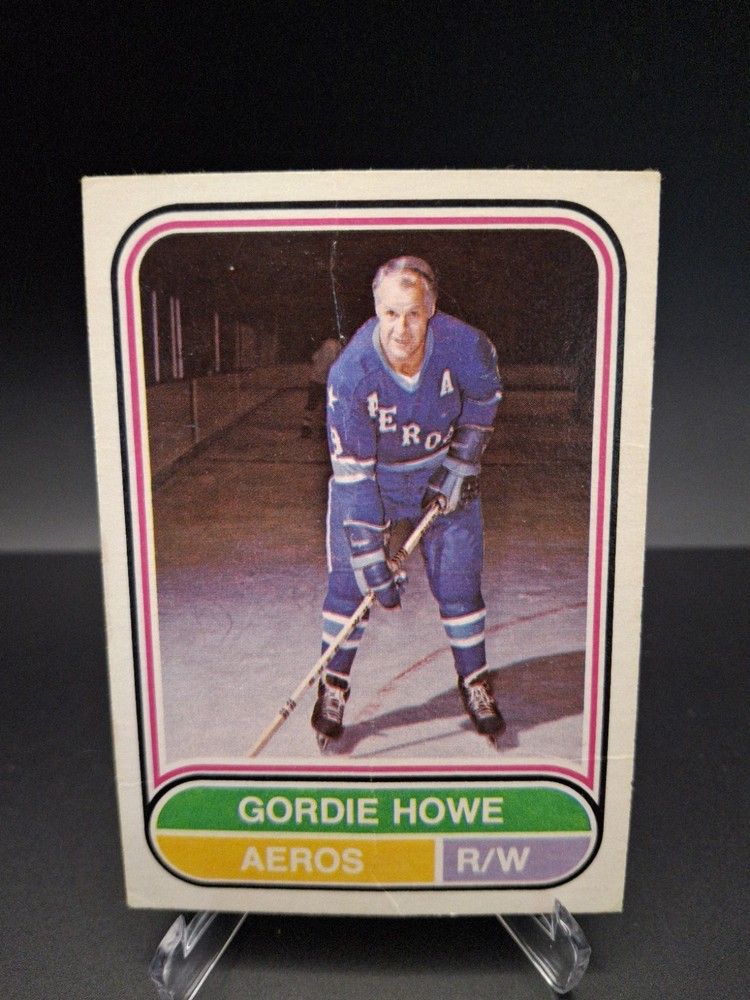 1975-76 O-Pee-Chee WHA Gordie Howe #100 – Houston Aeros – Nice Centering – Creas