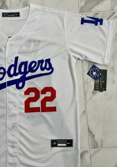 Clayton Kershaw Los Angeles Dodgers #22 Adult M L XL 2XL White Blue Jersey