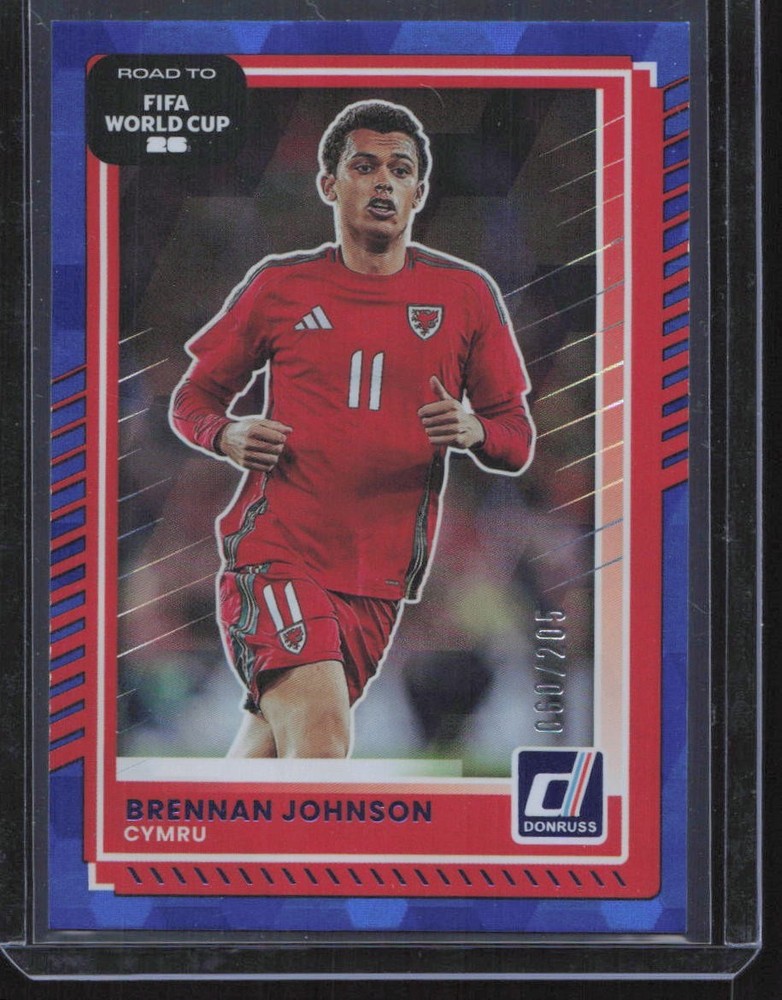 2025-26 Donruss Road To Fifa – Brennan Johnson #1 Blue Cubic /205