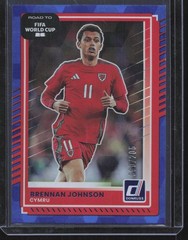 2025-26 Donruss Road To Fifa – Brennan Johnson #1 Blue Cubic /205