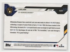 2026 Topps NOW Luis Lara RC CALL UP 1st Big League Hit Drives 1st Two RBI