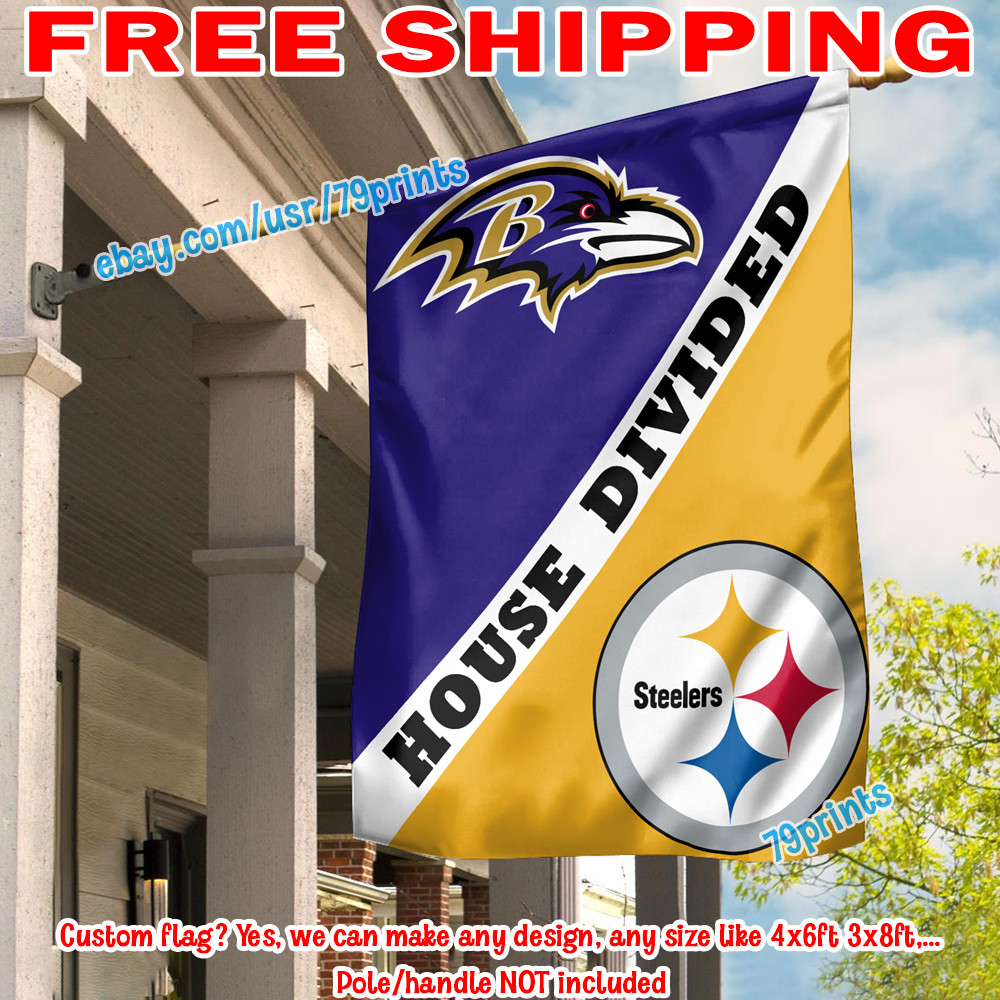 Baltimore Ravens vs Pittsburgh Steelers House Divided Flag 28X40&Prime; Banner 2026