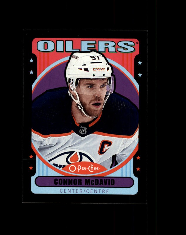 #1 Connor McDavid Edmonton Oilers 2021-22 O-Pee-Chee Retro Black Border /100