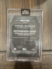 2026 Topps Chrome Black – Autographs Samuel Basallo #CBA-SB Refractor /199 (AU,