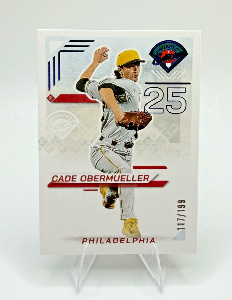 Cade Obermueller 2025 Panini Prospect Edition /199 Philadelphia Phillies