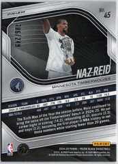 2024-25 Panini Prizm Black #45 Naz Reid Skewed Prizms #/249