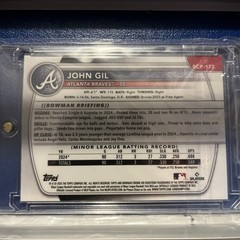 John Gil 2025 1st Bowman Chrome #BCP-172 Prospect BLUE REFRACTOR /150 Braves