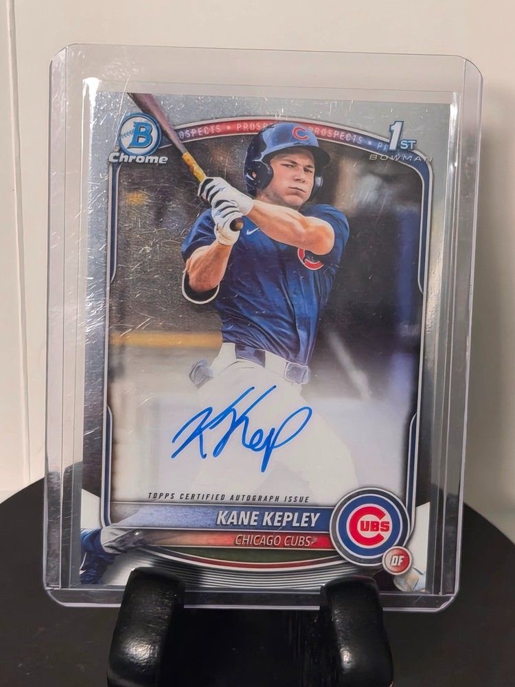 2025 BOWMAN DRAFT CHROME CPA-KK KANE KEPLEY PROSPECT BASE AUTO CHICAGO CUBS