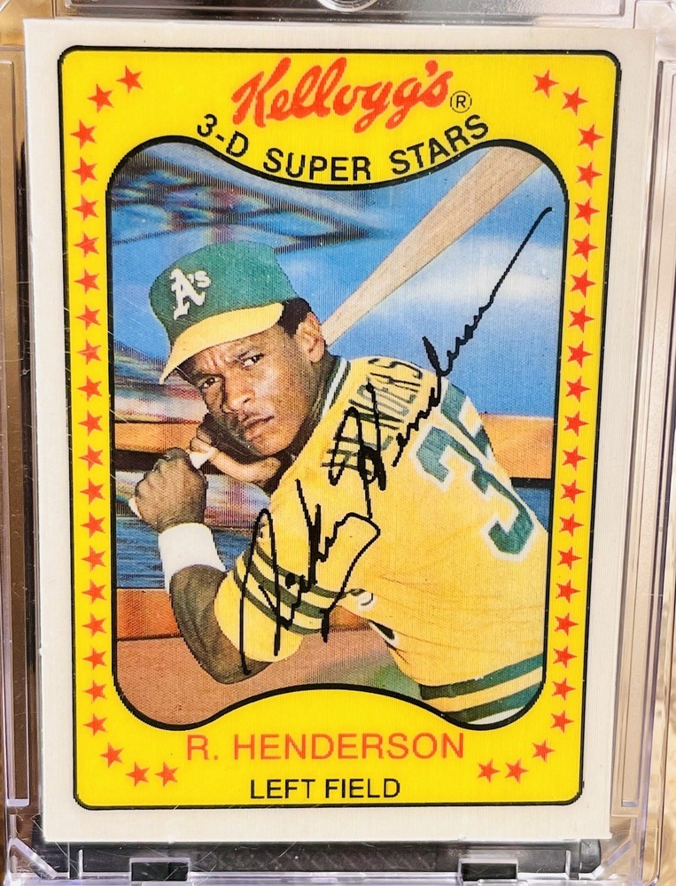 1981 Kellogg&rsquo;s 3-D Super Stars Rickey Henderson #33