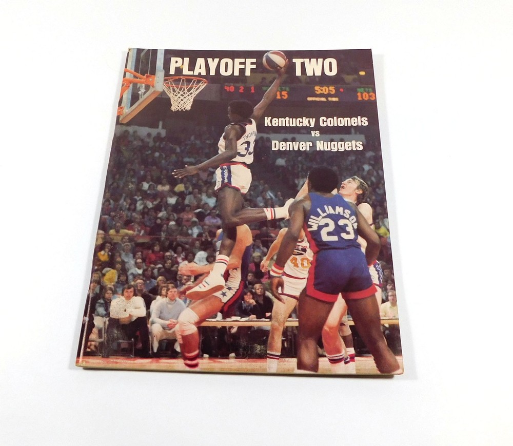 1975-76 ABA Basketball Playoff Program Denver Nuggets at Kentucky Colonels