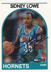 SIDNEY LOWE CHARLOTTE HORNETS SIGNED CARD PACERS HAWKS PISTONS TIMBERWOLVES
