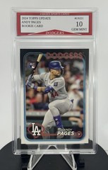 2024 Topps Update Andy Pages L.A. Dodgers Rookie Card #US221 Gem Mint 10