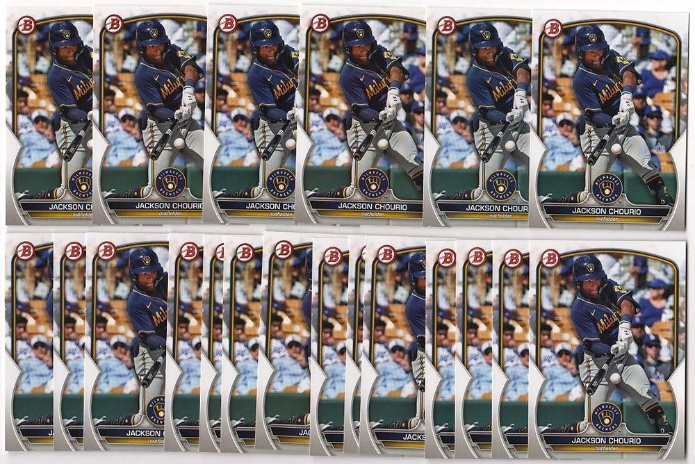 x20 Jackson Chourio 2023 Bowman Draft #156 Rookie Card RC lot/set Brewers Invest