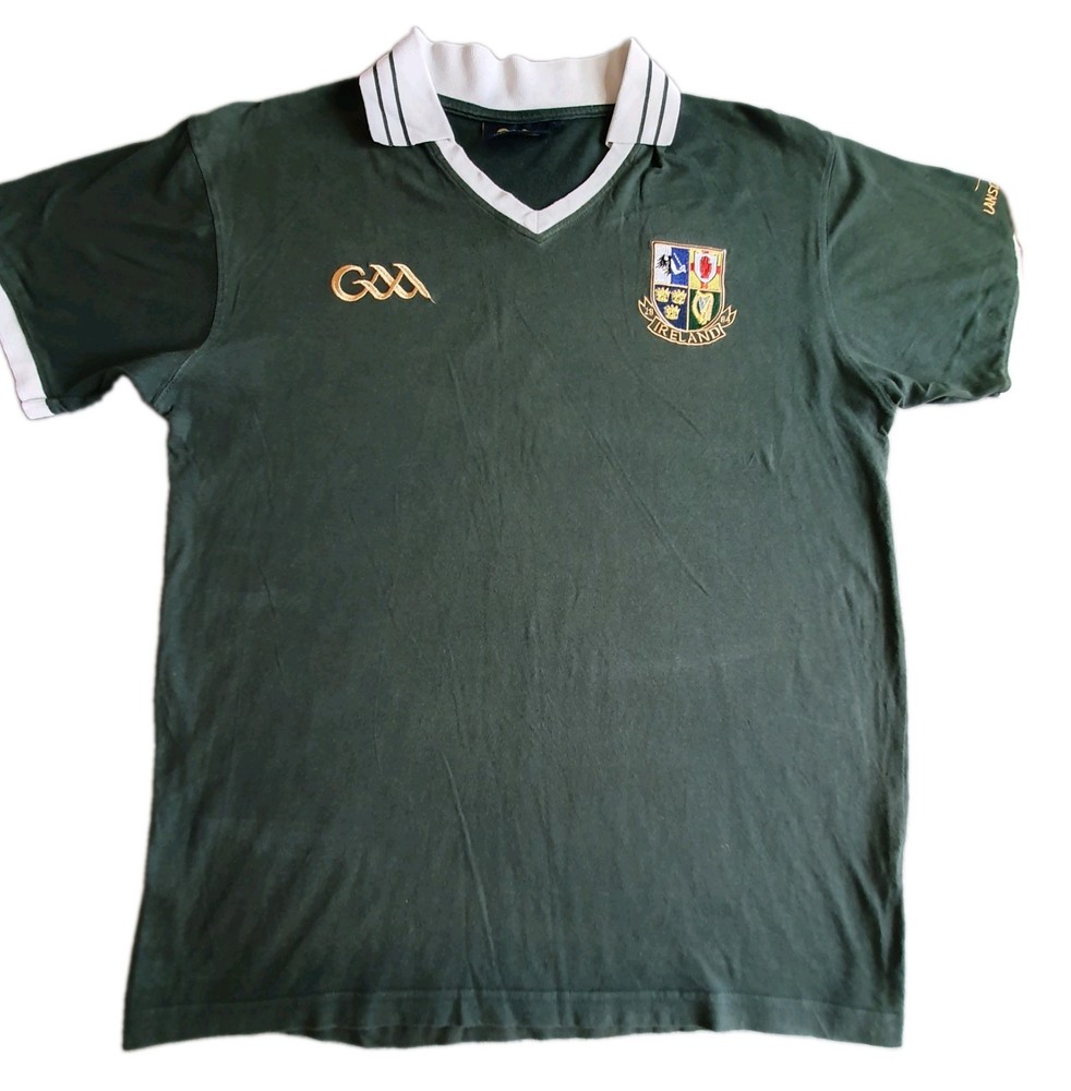 Lansdowne Ireland Rugby Shirt Size Large Mens Green Shamrock Jersey Cotton