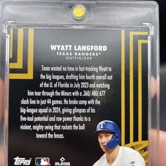 2024 Topps Update Series Topps Black Gold #BG-10 Wyatt Langford Texas Rangers