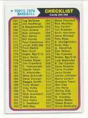 1974 Topps Baseball Checklist 265-396