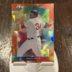 2023 Leaf Vivid Baseball Orange Cracked Ice David Ortiz 1/1