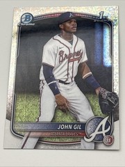 2025 Bowman Chrome – Prospects John Gil #BCP-172 Mini-Diamond Refractor (RC)