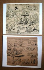 1935 Detroit Tigers Win World Series Game 2 & 6 comic strips – Oct 4, 1935 COPY