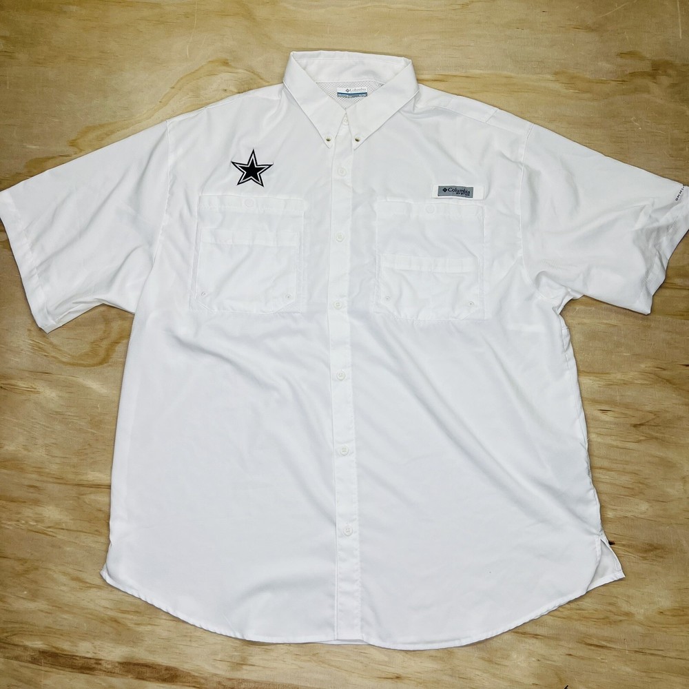NWOT Dallas Cowboys Columbia Tamiami Omni-Shade Button-Down Shirt XL