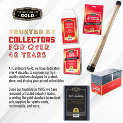 100ct Cardboard Gold 5×7 Top Loaders for Postcards/Photos – Clear Rigid PVC