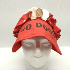 Hat Vintage Georgia Bulldogs Red White Custom Handmade 1 OF A KIND ORIGINAL