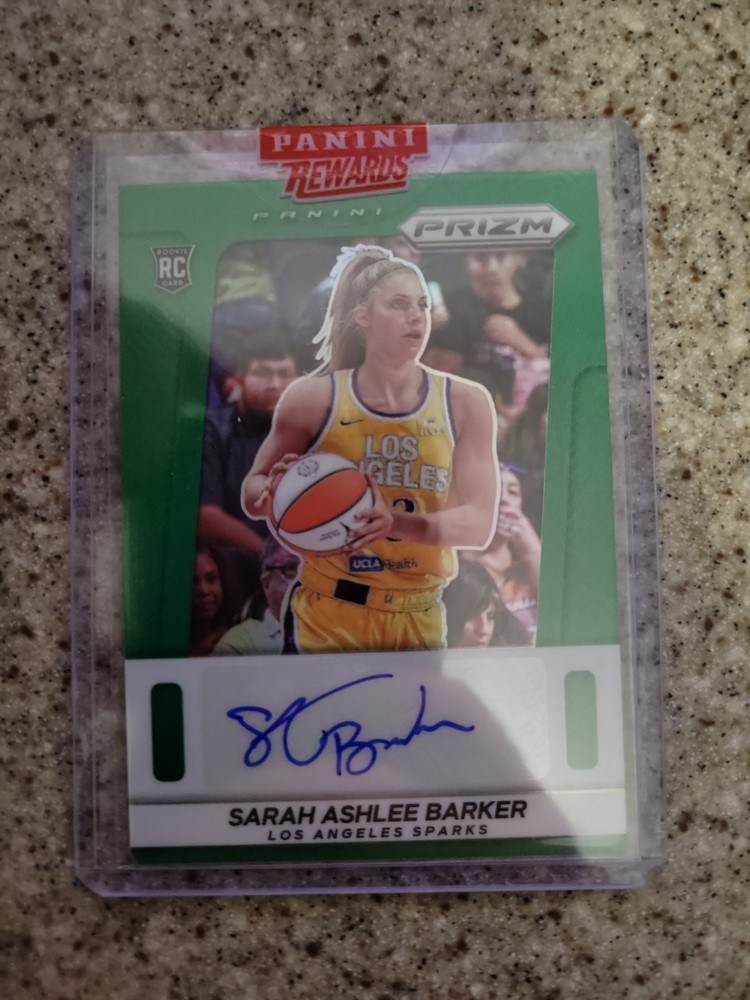 Panini 2025 Prizm WNBA Sarah Ashlee Barker Green Throwback Rookie Auto #TB-SAB