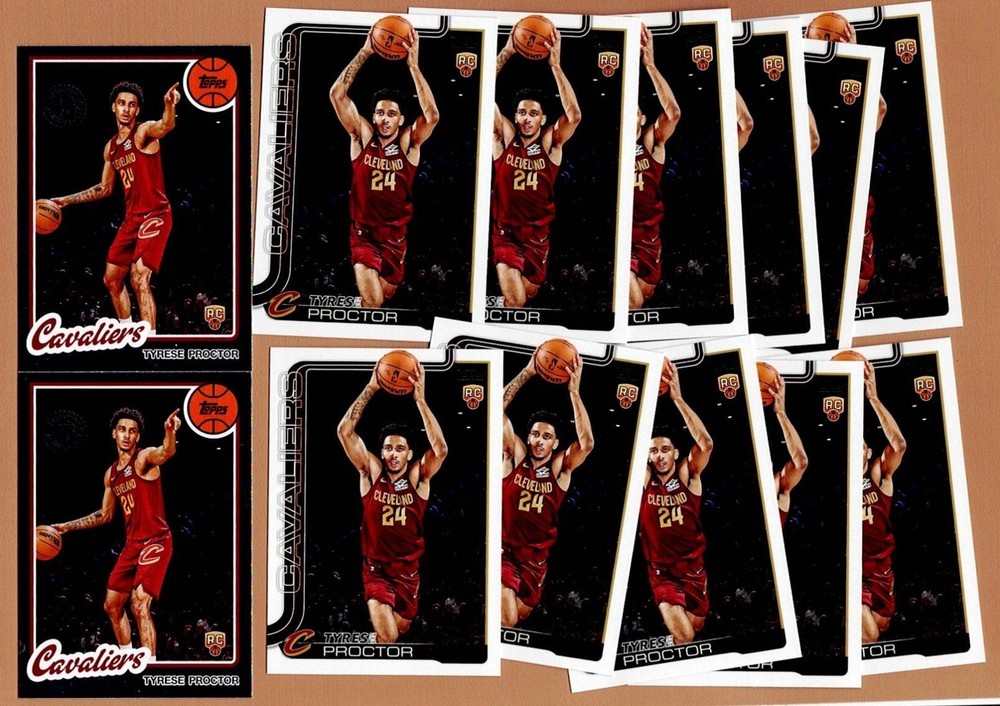 Tyrese Proctor 2025 Topps Rookie Rc lot 14 count, #250 X12 #80BK-92 X2 Cavaliers