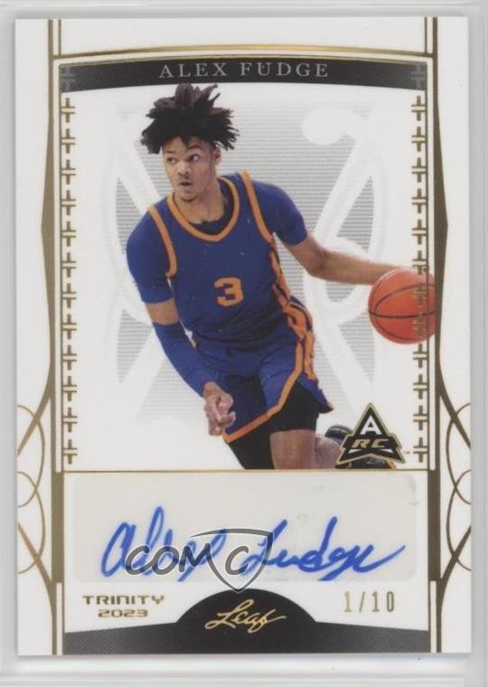 2022-23 Leaf Trinity Holo Gold 1/10 Alex Fudge #BA-AF1 Auto 1dm7