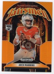 2025 PANINI PRIZM BLACK ARCH MANNING /49 ORANGE NIL TALLSMEN #22 TEXAS CLR MATCH