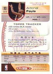 2005-06 Topps Total #93 Adonal Foyle – BSK