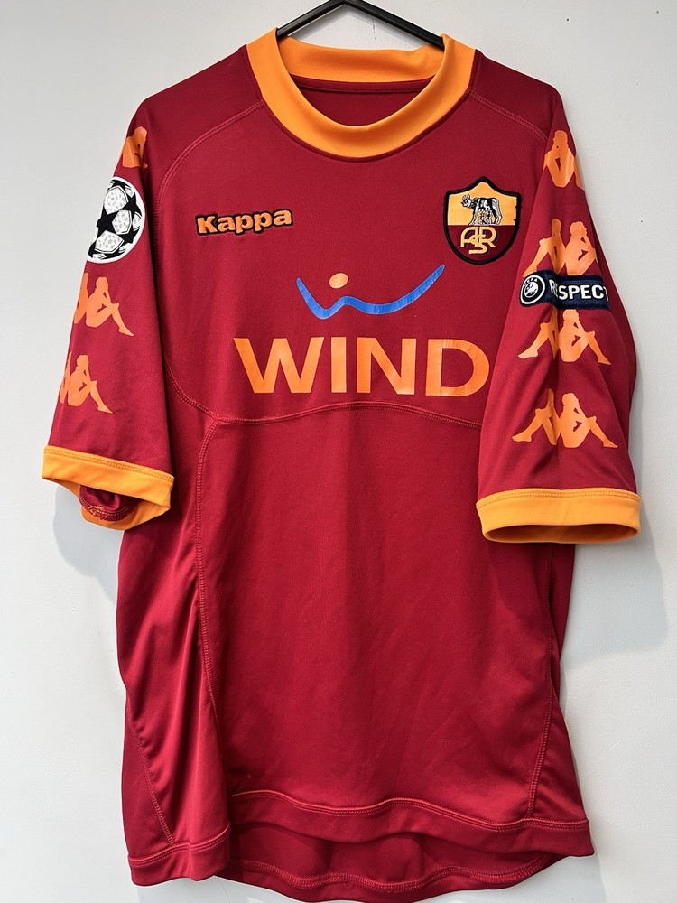 Original AS Roma 2010/11 Home Football Shirt Jersey Mens Kappa Medium UCL