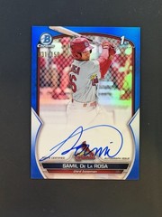 2023 Bowman – Chrome Prospect Autographs Samil De La Rosa #CPA-SD Blue Refractor