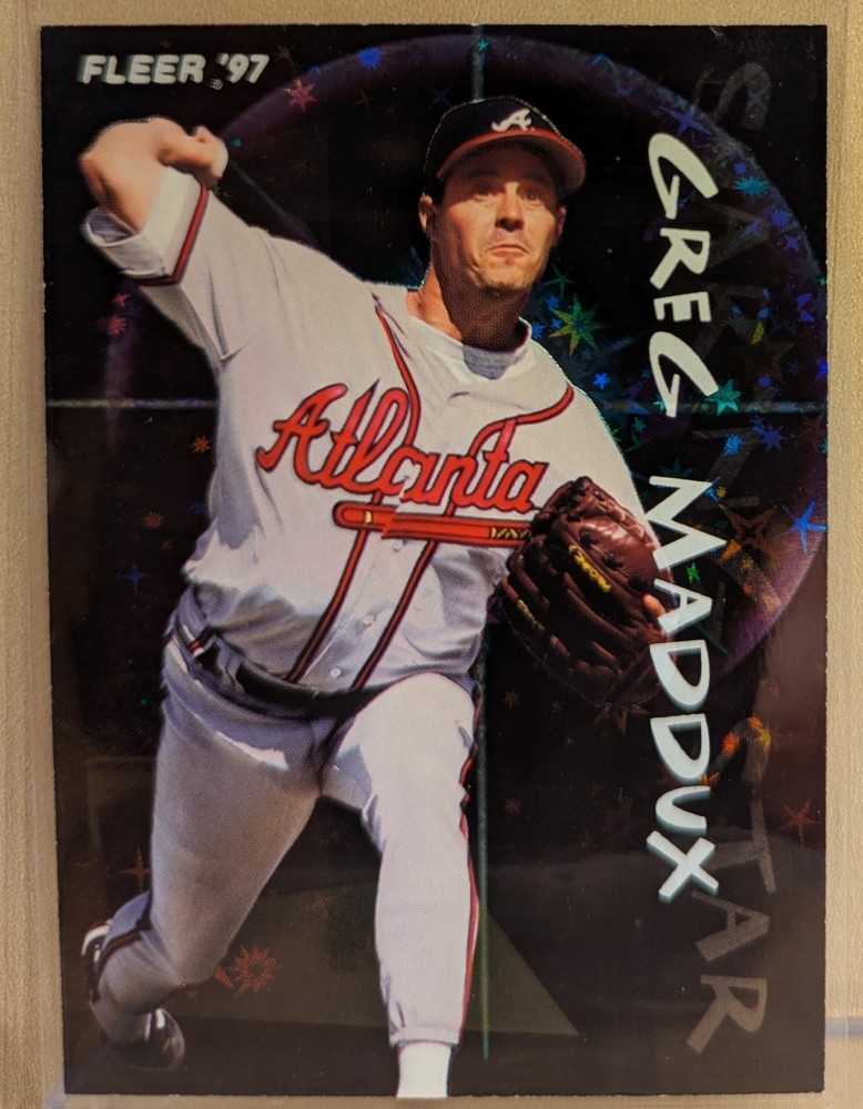 1997 Fleer SOARING STARS #8 Greg Maddux Braves Refractor HOF RARE INSERT